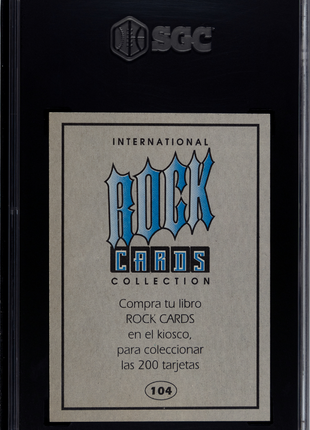 Dave Grohl 1994 Ultra Figus Rock Cards #104 Nirvana Rookie RC SGC8 NM-MT