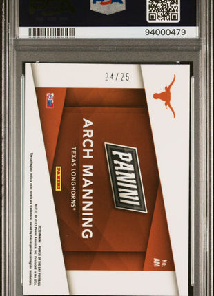 Arch Manning 2023 Panini Player Of The Day #AM Marketing /25 SSP PSA8 NM-MT