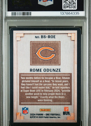 Rome Odunze 2024 Panini One #BS-ROE Blank Slate RC Case Hit SSP PSA9 MINT