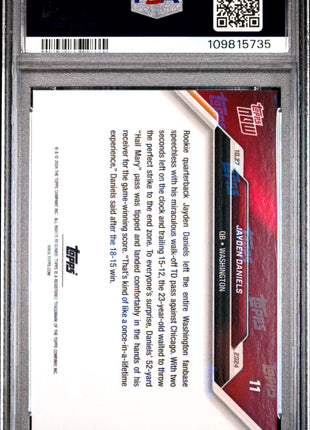 Jayden Daniels 2024 Topps Now #11 Hail Mary RC PSA10 GEM MT