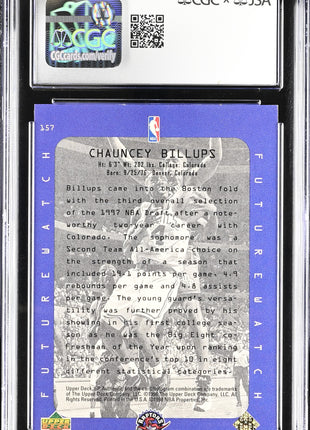 Chauncey Billups 1997-98 SP Authentic #157 In-Person Autograph RC Auto CGC/JSA