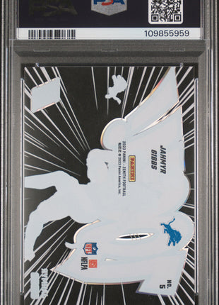 Jahmyr Gibbs 2023 Panini Zenith #5 Zoom! RC Case Hit SSP PSA10 GEM MT