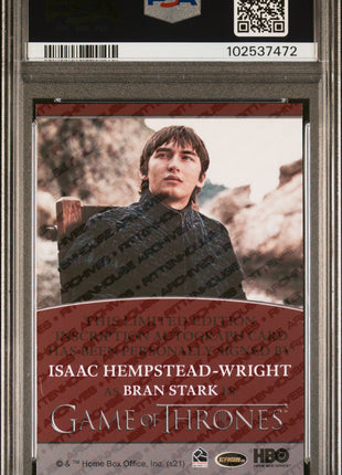 I. Hempstead-Wright 2021 Game Of Thrones "I Remember Everything" Auto PSA8 MM-MT