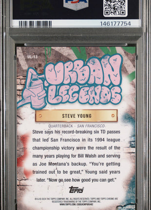 Steve Young 2024 Topps Chrome #UL13 Urban Legends PSA10 GEM MT 49ers