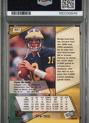 Tom Brady 2000 Press Pass #R37 Reflector /500 RC PSA7 NM Patriots