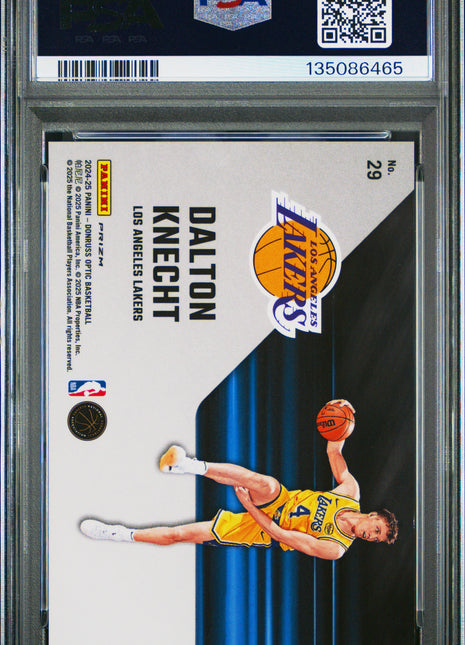 Dalton Knecht 2024-25 Panini Donruss Optic #29 Phazes SSP Case Hit RC PSA9 MINT