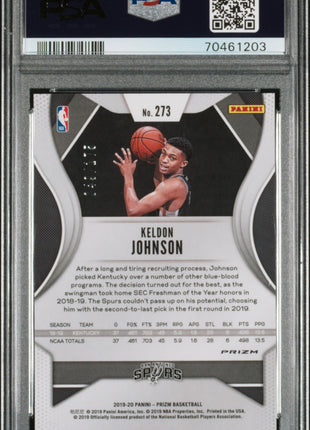 Keldon Johnson 2019-20 Panini Prizm #273 Fast Break Blue /149 RC PSA10 GEM MT
