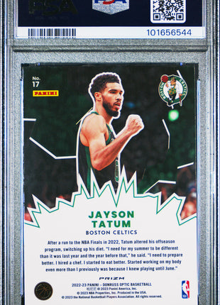 Jayson Tatum 2022-23 Panini Donruss Optic #17 My House Purple PSA10 GEM MT