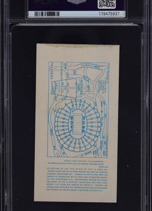 1946 Rose Bowl Ticket Stub Graded Alabama vs. USC MVP Harry Gilmer PSA7 N-MT