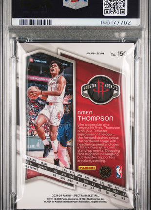 Amen Thompson 2023-24 Panini Spectra #150 International RC PSA10 GEM MT Rockets