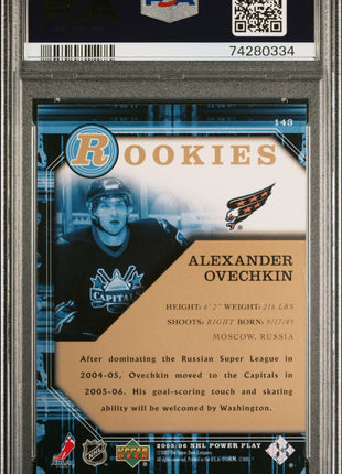 Alexander Ovechkin 2005 Upper Deck Power Play #143 Rookies RC PSA10 GEM MT