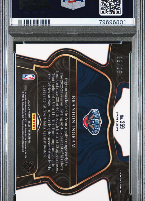 Brandon Ingram 2022-23 Panini Select #259 Tie Dye /25 SSP PSA10 GEM MT