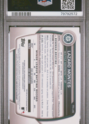 Lazaro Montes 2023 Bowman Prospect #PPALMS Paper Autograph PSA10 GEM MT