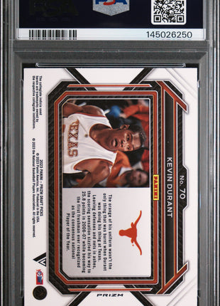 Kevin Durant 2023 Panini Prizm Draft Picks #70 Variation Venom SSP PSA10 GEM MT