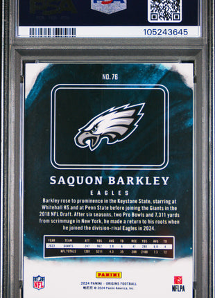 Saquon Barkley 2024 Panini Origins #76 Gold /25 PSA9 MINT Eagles