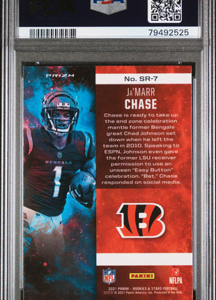 Ja'Marr Chase 2021 Panini Rookies & Stars #SR-7 Stellar Rookies RC PSA10 GEM MT