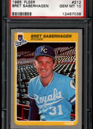 Bret Saberhagen 1985 Fleer #212 Rookie RC PSA10 GEM MT Royals