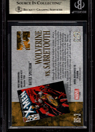 Wolverine vs. Sabretooth 2024 SkyBox Marvel #BS3 Platinum Battle BGS9.5 GEM MT