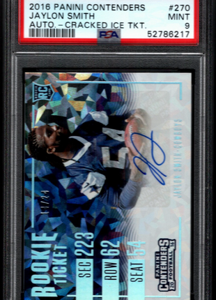 Jaylon Smith 2016 Contenders #270 Cracked Ice /24 Rookie Ticket Auto PSA9 MINT