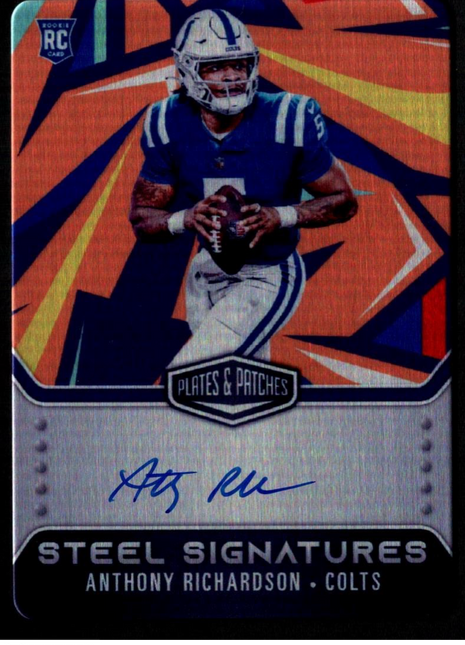 Anthony Richardson 2023 Plates and Patches Steel Signatures /5 Auto RC Colts