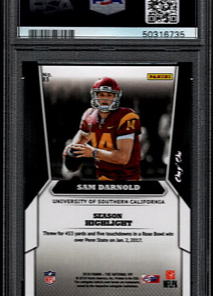 Sam Darnold 2018 Panini National VIP #83 Black 1/1 Rookie RC SSP PSA9 MINT