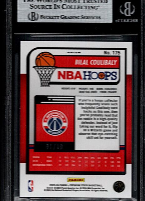 Bilal Coulibaly 2023-24 Hoops Premium Stock #175 Gold Disco /10 RC BGS9 MINT