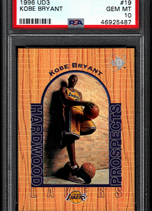 Kobe Bryant 1996-97 UD3 #19 Hardwood Prospects RC PSA10 GEM MT Lakers