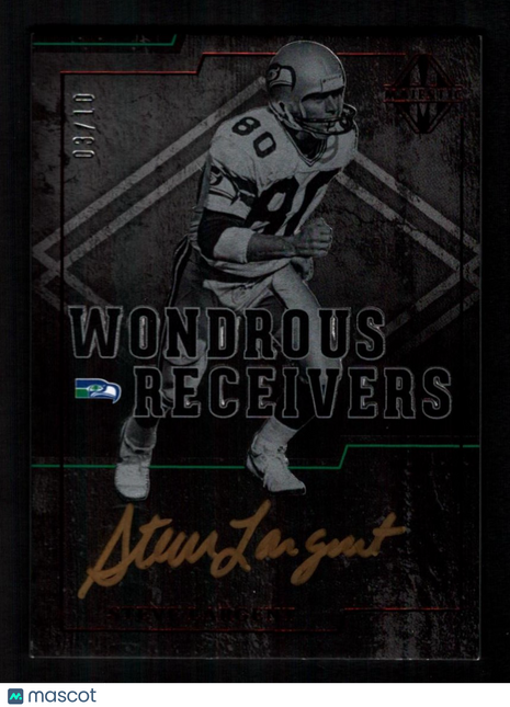 Steve Largent 2017 Panini Majestic #WRSL Wondrous Receivers Ruby /10 Auto