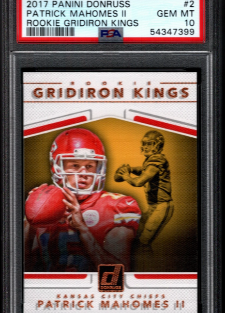 Patrick Mahomes II 2017 Panini Donruss #2 Rookie Gridiron Kings PSA10 GEM MT