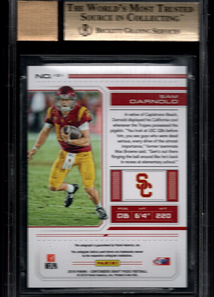 Sam Darnold 2018 Panini Contenders DP Cracked Ice /23 RC Auto BGS9.5/10 GEM MT