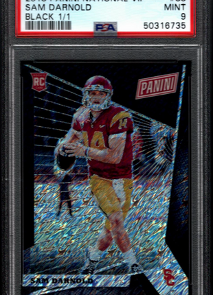 Sam Darnold 2018 Panini National VIP #83 Black 1/1 Rookie RC SSP PSA9 MINT