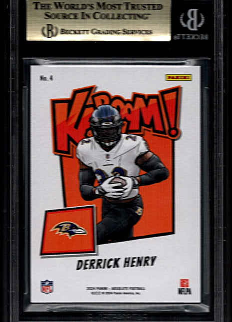 Derrick Henry 2024 Panini Absolute Kaboom Horizontal SSP Case Hit BGS9.5 GEM MT