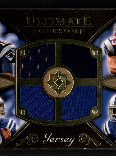 Tom Brady/Peyton Manning 2008 UD Ultimate Collection Foursome /50 Jersey Patches