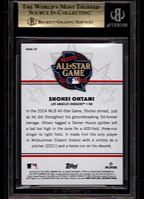 Shohei Ohtani 2025 Topps All-Star Game Greats Red Foil /5 SSP BGS9.5 GEM MT