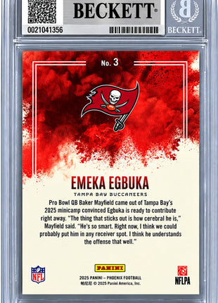 Emeka Egbuka 2025 Panini Phoenix #3 Color Blast RC SSP BGS8.5 NM-MT+