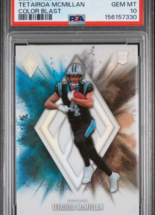 Tetairoa McMillan 2025 Panini Phoenix #5 Color Blast RC SSP PSA10 GEM MT