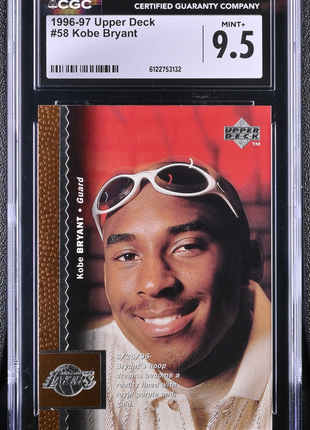 Kobe Bryant 1996-97 Upper Deck #58 Rookie RC CGC9.5 MINT+ Lakers