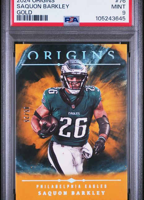Saquon Barkley 2024 Panini Origins #76 Gold /25 PSA9 MINT Eagles
