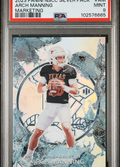 Arch Manning 2023 Panini National Silver Pack #AM Marketing /25 SSP PSA9 MINT