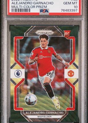 Alejandro Garnacho 2022-23 Panini Prizm P/L #90 Multi Color RC PSA10 GEM MT