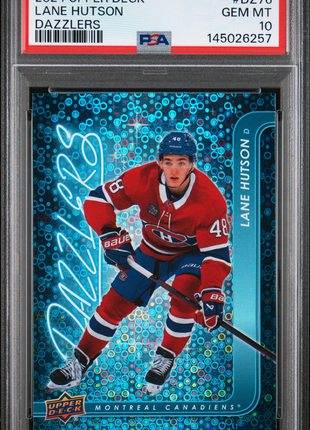 Lane Hutson 2024 Upper Deck #DZ76 Dazzlers RC PSA10 GEM MT Canadiens