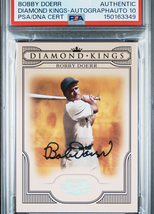 Bobby Doerr 2008 Donruss Threads #DK-29 Diamond Kings /250 Auto PSA/DNA AUTO10