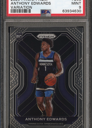 Anthony Edwards 2020-21 Panini Prizm #258 Variation Rookie RC PSA9 MINT