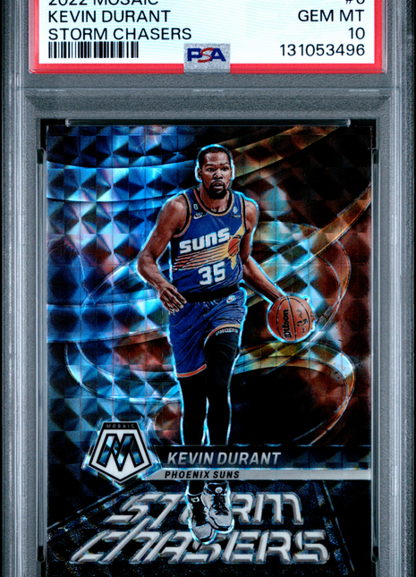 Kevin Durant 2022-23 Panini Mosaic #6 Storm Chasers SP PSA10 GEM MT Suns