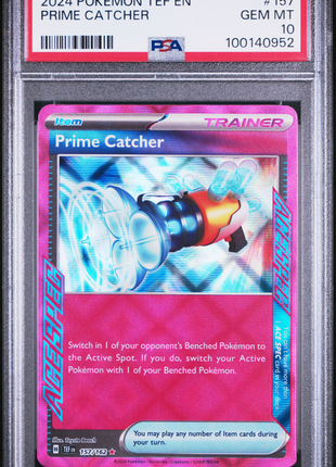 Prime Catcher 2024 Pokemon Tef EN-Temporal Forces #157 Foil Trainer PSA10 GEM MT