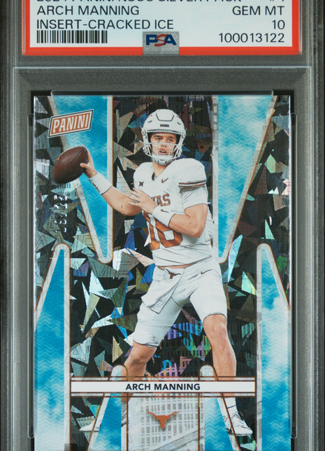 Arch Manning 2024 Panini NSCC Silver Pack #4 Cracked Ice /25 PSA10 GEM MT