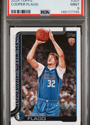 Cooper Flagg 2025-26 Topps #201 Rookie RC PSA9 MINT Mavericks