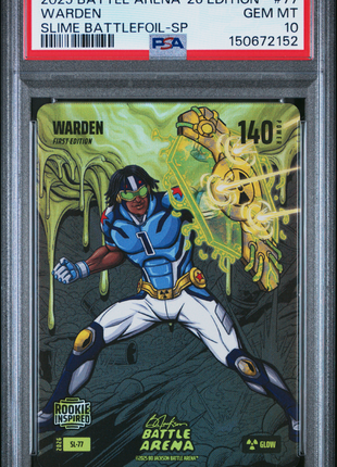 Warden 2025 Bo Jackson Battle Arena '26 Edition Slime Battlefoil SP PSA10 GEM MT
