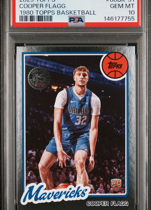 Cooper Flagg 2025 Topps #80BK-51 1980-81 Topps Basketball RC PSA10 GEM MT