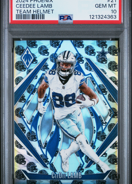 Ceedee Lamb 2024 Panini Phoenix #21 Team Helmet /399 PSA10 GEM MT Cowboys